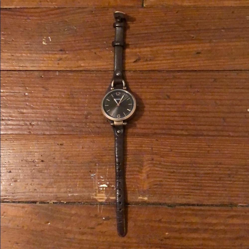 Fossil watch brown leather